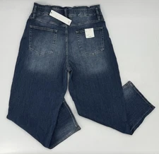 New Vigoss Jeans Womens 31 Blue Janis Stretch Medium Wash Elastic Waist Zip Fly