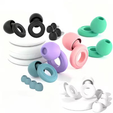 Reusable Silicone Ear Plugs Noise Cancelling Earplugs Protector Study Sleep Swim