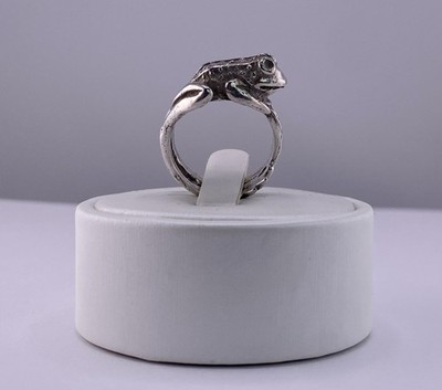 Sterling Silber 925 Frosch Ring Größe 6,5 - 7 Gramm