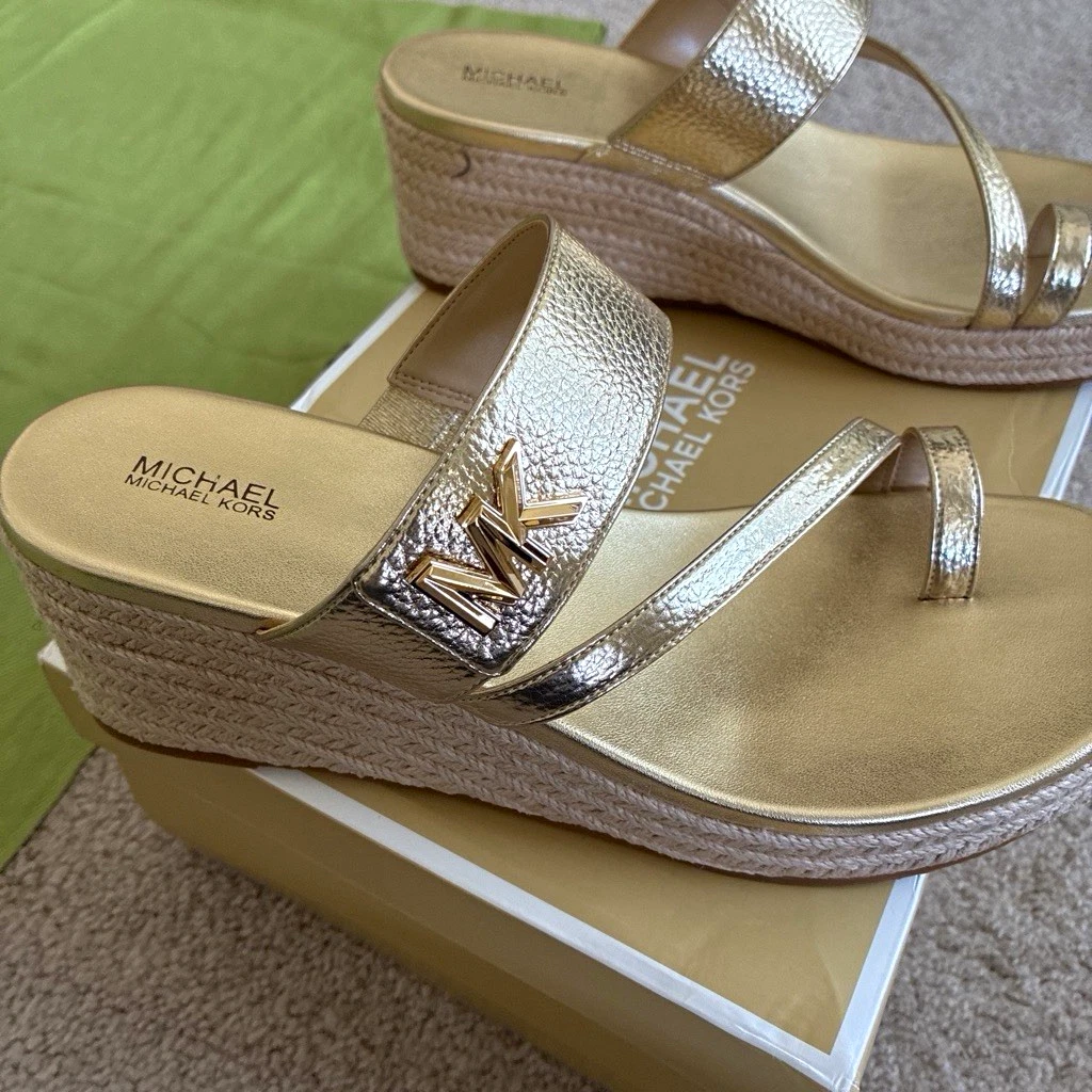 Michael Kors Gold Sandals for Women for sale | eBay