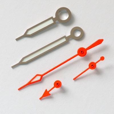 Zeigersatz Silber / Rot Landeron 48 - 248 - 51 - Silver - Uhrzeiger - Hands