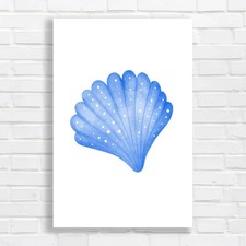Vibrant Pastel Fan Blue Canvas Print Large Picture Wall Art
