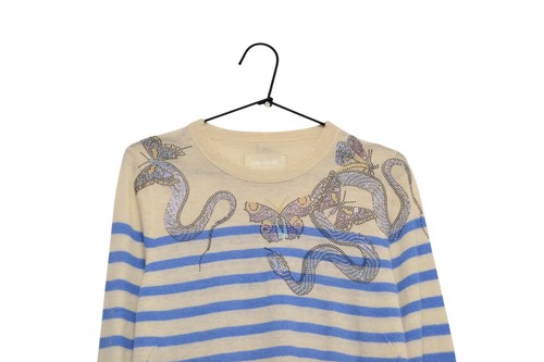 Zadig & Voltaire 100% Cashmere Miss Mariner Striped Sweater Size M - Picture 2 of 10