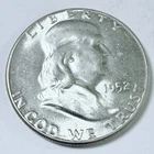 1952 US Franklin 90% Silver Half Dollar Circulated Coin #6502