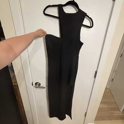 #ad Hello Molly Black Asymmetrical Maxi Dress NWT Formal Event Cocktail Size M $36.00