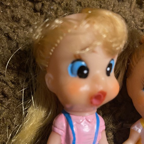 Vtg LOT 1960's Blonde Hair Girl Rubber Doll Japan Skirt PIN Liddle Kiddle Clone - Picture 2 of 13