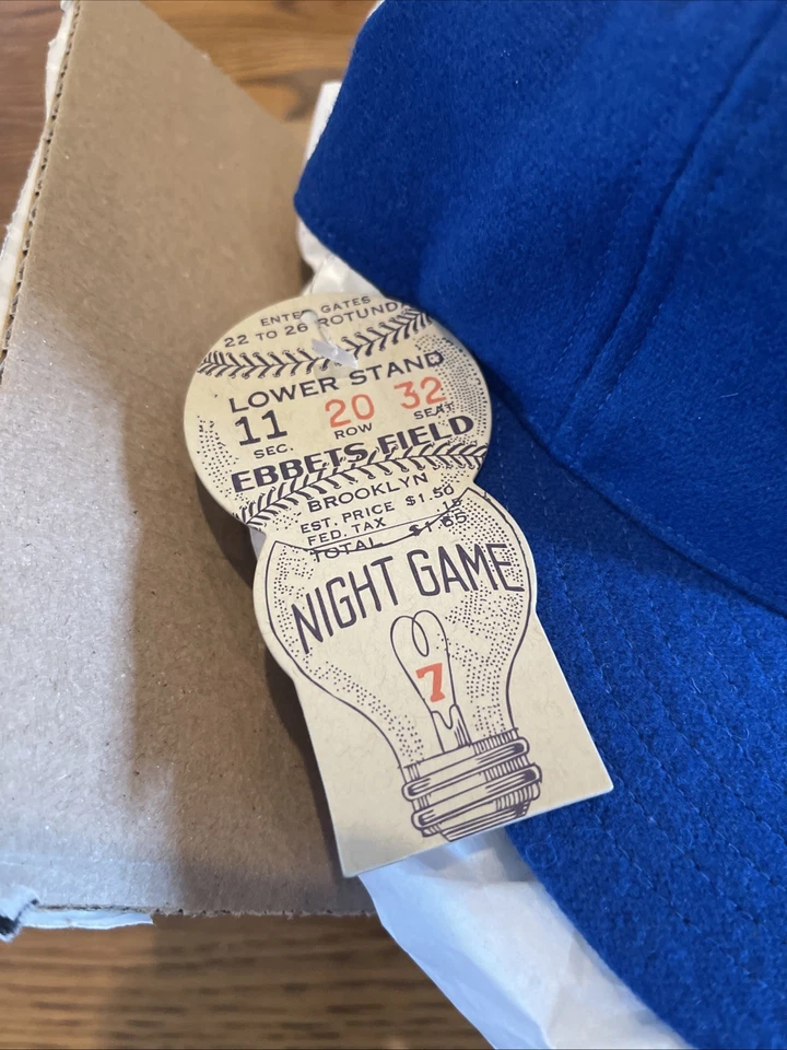 Sombrero 42 Jackie, Robinson— Sombrero retro de lana Ebbets Feild. 7 5/8 NUEVO Foto 2 de 4