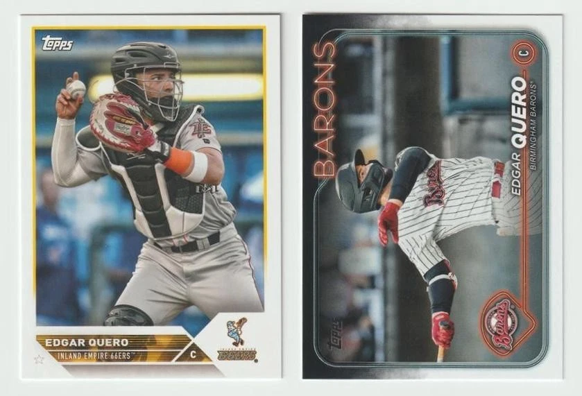 EDGAR QUERO 3 CARD LOT 2024 TOPPS PRO DEBUT CHROME X-FRACTOR #PDC-32 + 2 PD BASE - Image 3 of 4