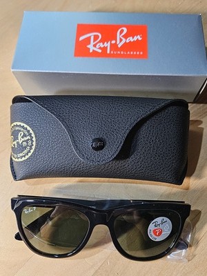 Ray-Ban RB4184 Original Wayfarer Black / Green Polarized NEW #D0-1