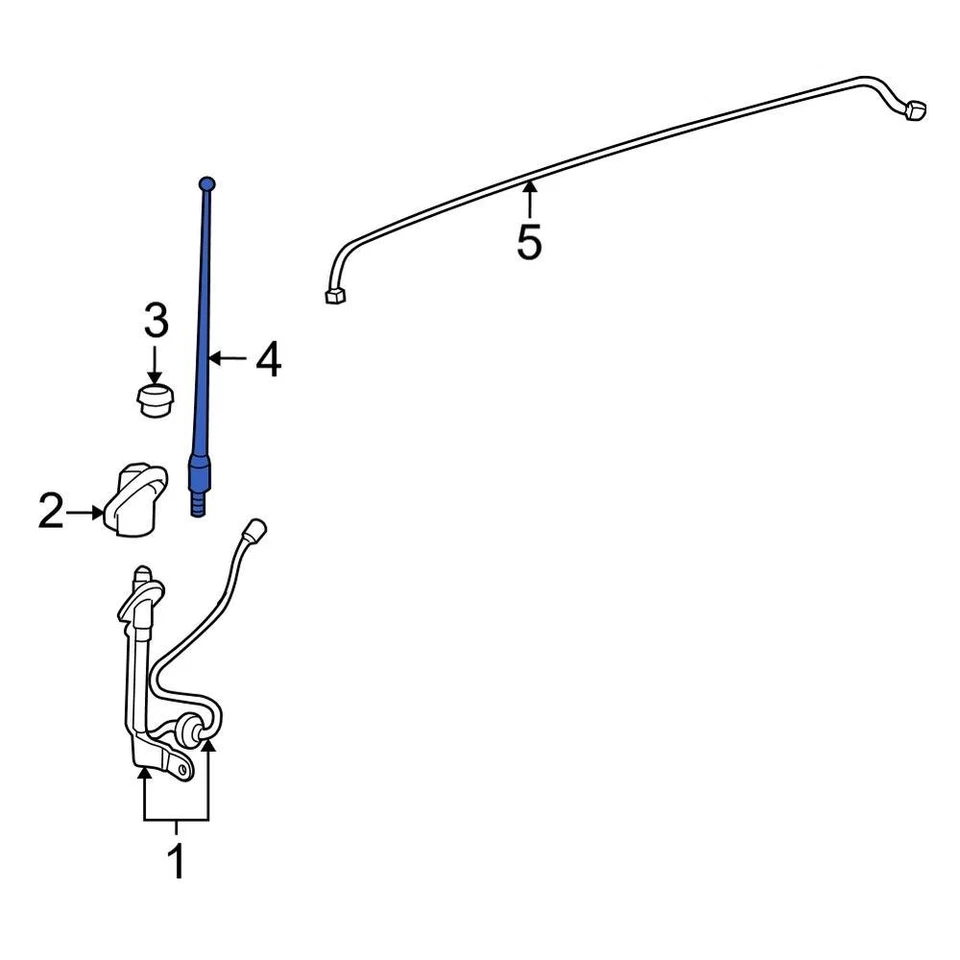 For Toyota Tacoma 1998-2004 Toyota 863090C020 Radio Antenna Mast Foto 2 de 4