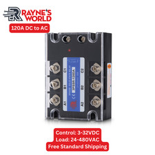 120 Amp DA 3 Phase Solid State Relay Module SSR - DC to AC - 3-32VDC - 24-480VAC