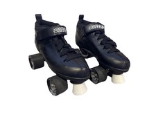 Chicago Bullet Men's Classic Quad Roller Speed Skates - Black, Size 6