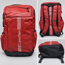 Calvin Klein Red Coated Logo Backpack Sporty ...
