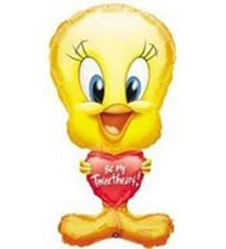 Balloon Giant Tweety Pie Be My Tweetheart Valentine Love Foil Helium 39" x 21"