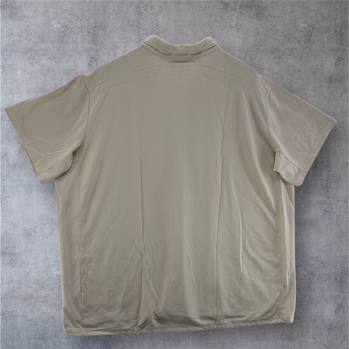 New Balance NB Dry Mens Performance Polo Shirt T Size 4XL Cream Tee - Picture 3 of 6