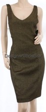 $164 LAUREN RALPH LAUREN Designer Black Gold Shine HOLIDAY Cocktail Dress US 10
