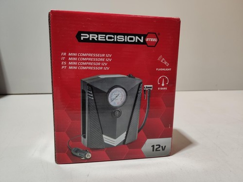 PRECISION STEEL Mini-Kompressor 12 V, 8 bar, Presta-, Schrader-Spitzen, Nadel - Bild 3 von 3