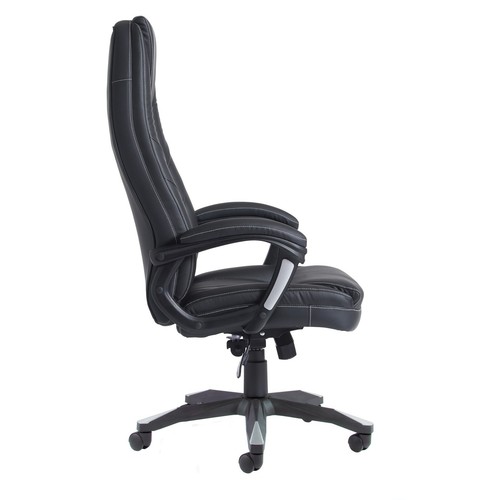 Noble High Back Managers Executive Chair With - Black Faux Leather - Picture 3 of 4