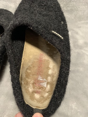 GIESSWEIN Veitsch pantofole da donna 39 US 8,5 nere in lana basse slip on sfocate boho - Foto 12 di 14