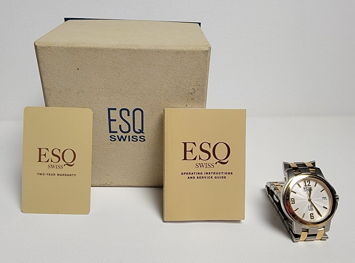 Esq by Movado E5313 Swiss Quartz Men's Two-tone Watch With Date