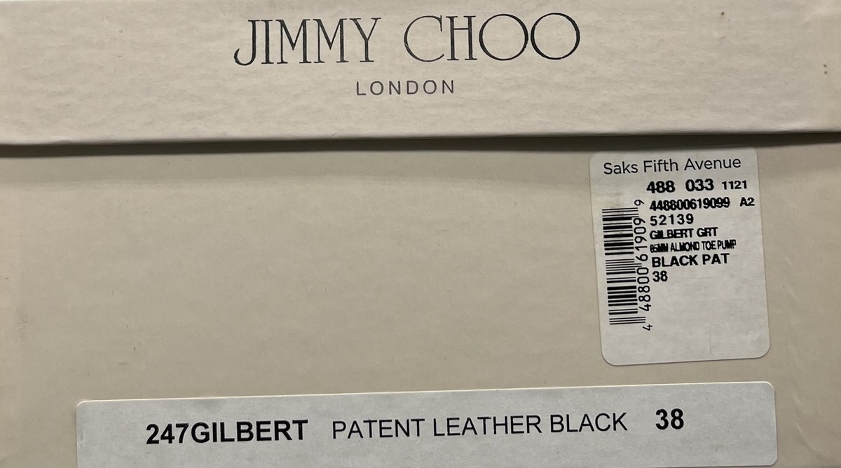 ジミーチュウ35.5 247GILBERT patent leather Jimmy Choo '247 Gilbert' Black Patent Leather Closed