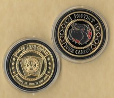 Protect Your Cards Dog Poker Chip Card Guard Protector Coin 24 Kt Gold WSOP
