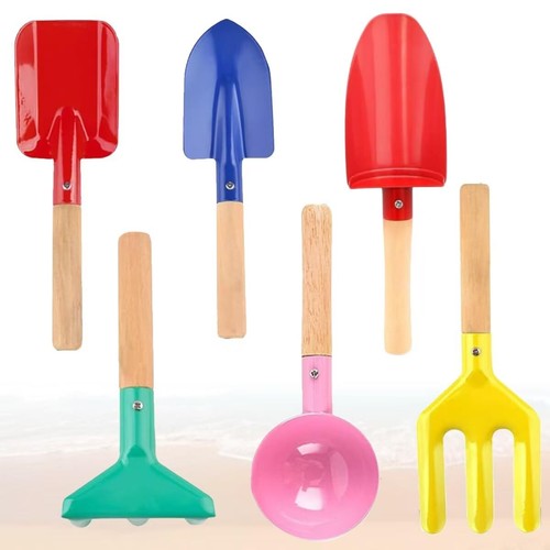 8 Zoll Kinder Gartenarbeit Set 6-teilig Strandspielzeug Kinder Metall Sandspielzeug Sandkasten Spielzeug Chi...