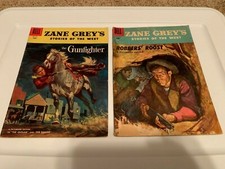VINTAGE 1956 Dell Comics ZANE GREY'S STORIES OF THE WEST 28 and 29 Westerns
