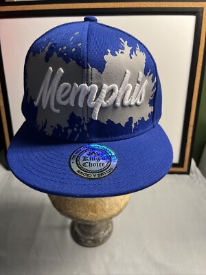 King's Choice Memphis Snapback Hat Cap Royal Blue Splash New