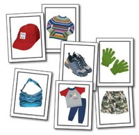 Nouns: Children's Clothing Learning Cards