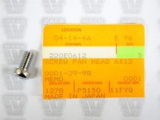 SCREW PAN HEAD 6X12 Kawasaki 220E0612