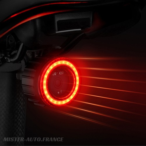 FEU LED VELO VTT ✅ ARRIERE MULTIFONCTION ☆DYNAMIQUE ECLAIRAGE CAPTEUR DE FREINS - Foto 8 di 19