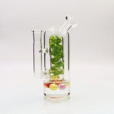 Pipa de agua para fumar de vidrio cachimba de resina de 9"" con patrón de tortuga perc bong hecha a mano
