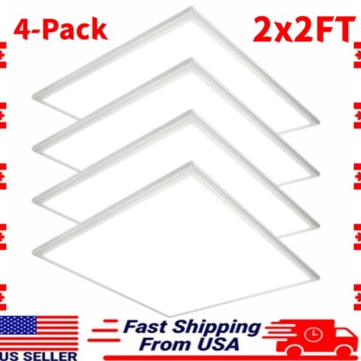 4 Pack 2X2FT LED Recessed Panel Light 45W 5400LM Flat Drop Ceiling Troffer Light