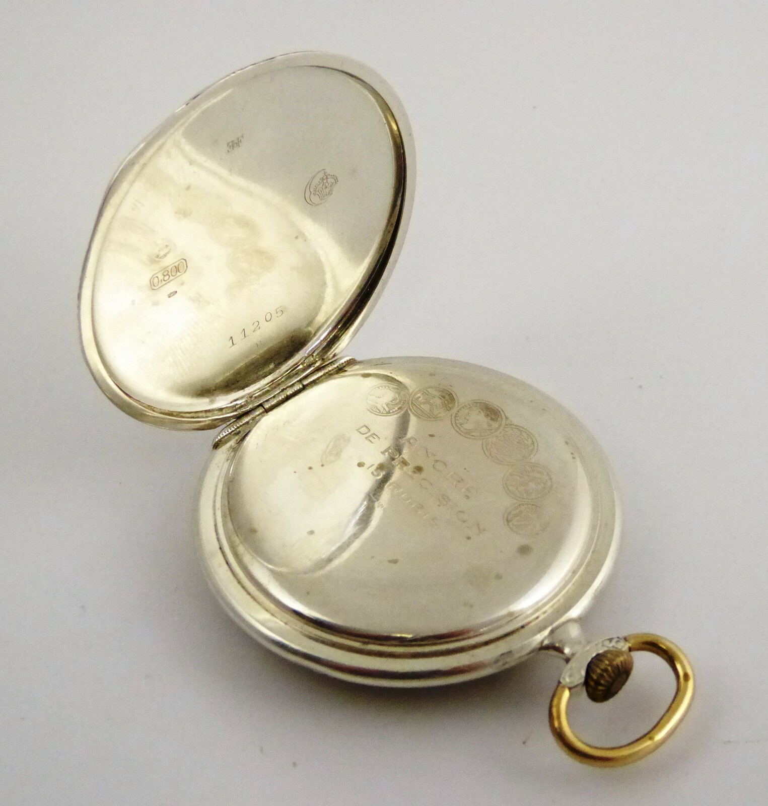 Early Solid Silver 1900s Antique Mechanical Pocke… - image 8