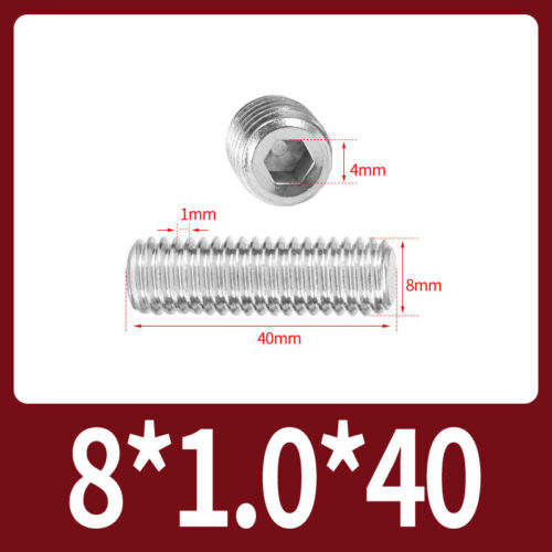 Flat Point Grub Screws Stainless Steel Fine Thread Pitch Allen Set Screw M6-M16 - Picture 23 of 85