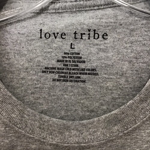 love tribe Women's Gray L/S Cropped Tee "Rock n Roll Tour Summer 1977" Sz L NWT - Picture 3 of 4