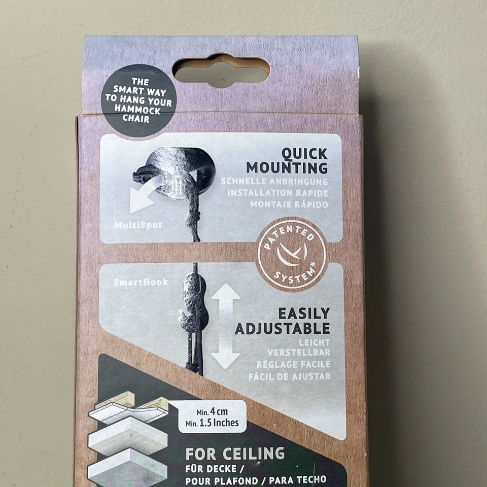 Sistema de montaje de hamaca de suspensión multiusos cuerda universal negra LA SIESTA Foto 3 de 4