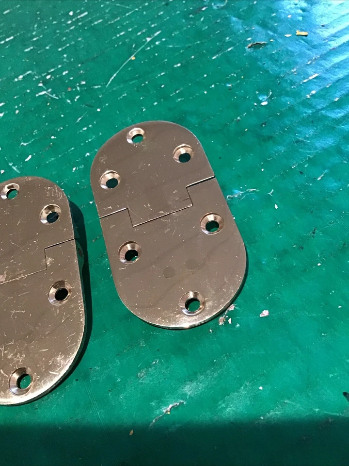 (3) Bandeja de mayordomo de latón macizo bisagras abatibles mesa de comedor escritorio bisagras de solapa plegables Foto 3 de 4