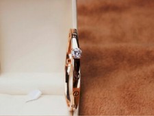 Womens Elegant Gold Filled CZ Crystal Bangle Cuff Bracelet BR81