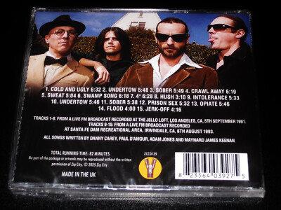 Tool Live At The Jello Loft - The 1991 Broadcast CD 2025 Zip City
