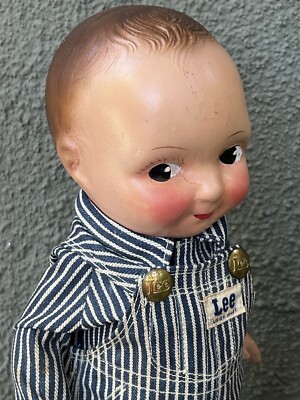 1940's HICKORY STRIPED OVERALLS COMPOSITION BUDDY LEE