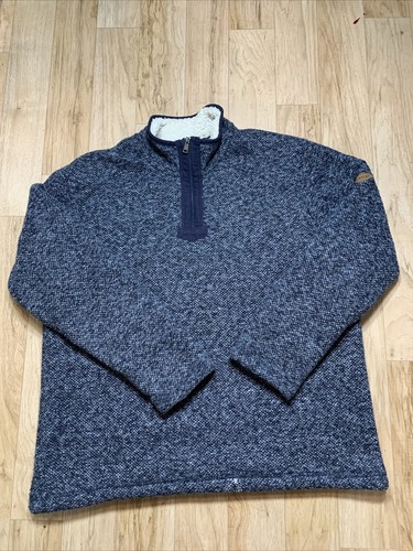 Orvis Brighton Mens Navy 1/4 Zip Sherpa 