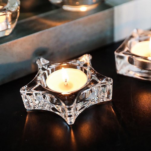 Exquisite Transparent Candlestick Handmade Star Shape Candlestick Wedding - Picture 3 of 15