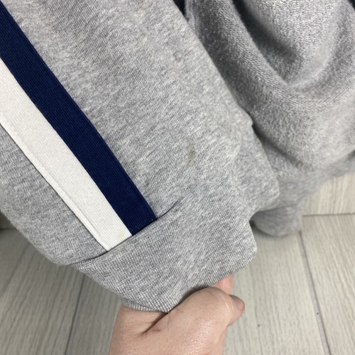 Mens Lacoste Gray Zip Up Hoodie Alligator Logo Blue And White Stripe Large - Picture 14 of 14