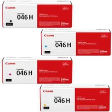 Canon 046H High-Yield Toner Set 1254C001AA, 1253C001AA, 1252C001AA, 1251C001AA)