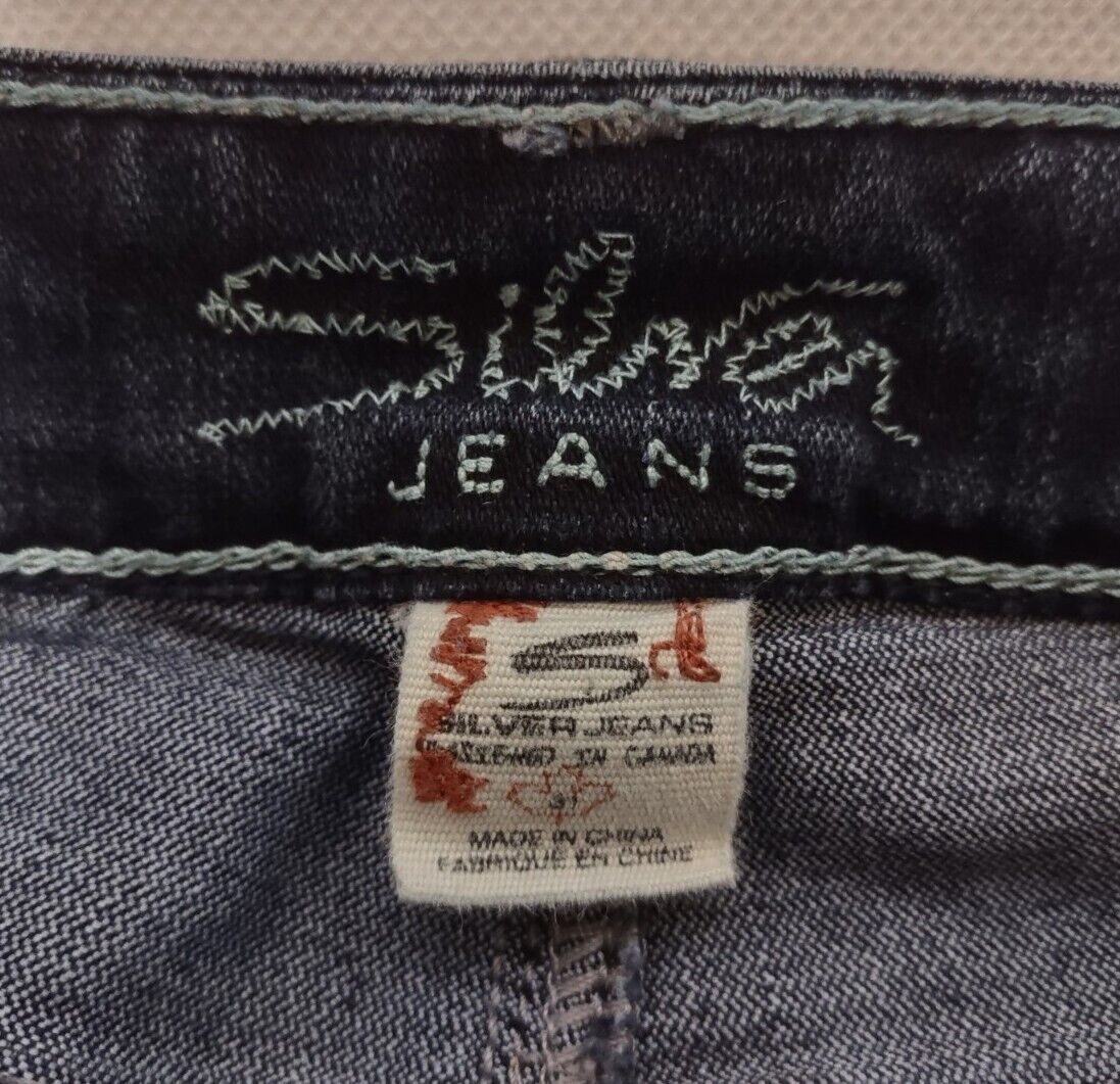 Silver Aiko Blue Jeans 31/31 Bootleg Dark Wash - image 7