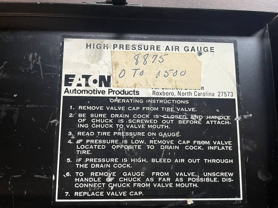Eaton High pressure air gauge 8875 Foto 2 de 4