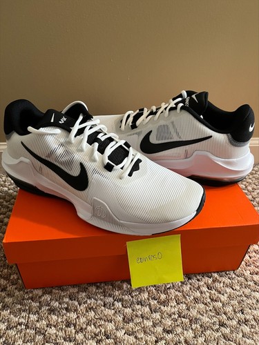 Nike Air Max Impact 4 Basketball Shoes, White, Size 12.5
