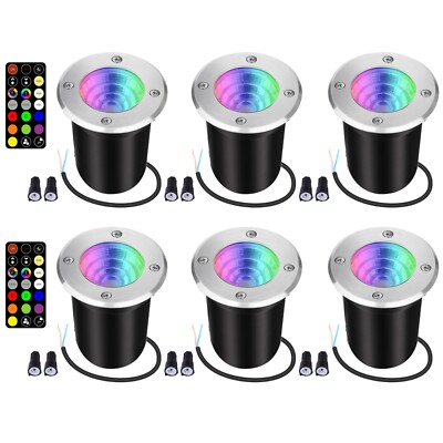 RGB Well Lights Landscape LED Low Voltage Outdoor In-Ground Light 12W Waterproof